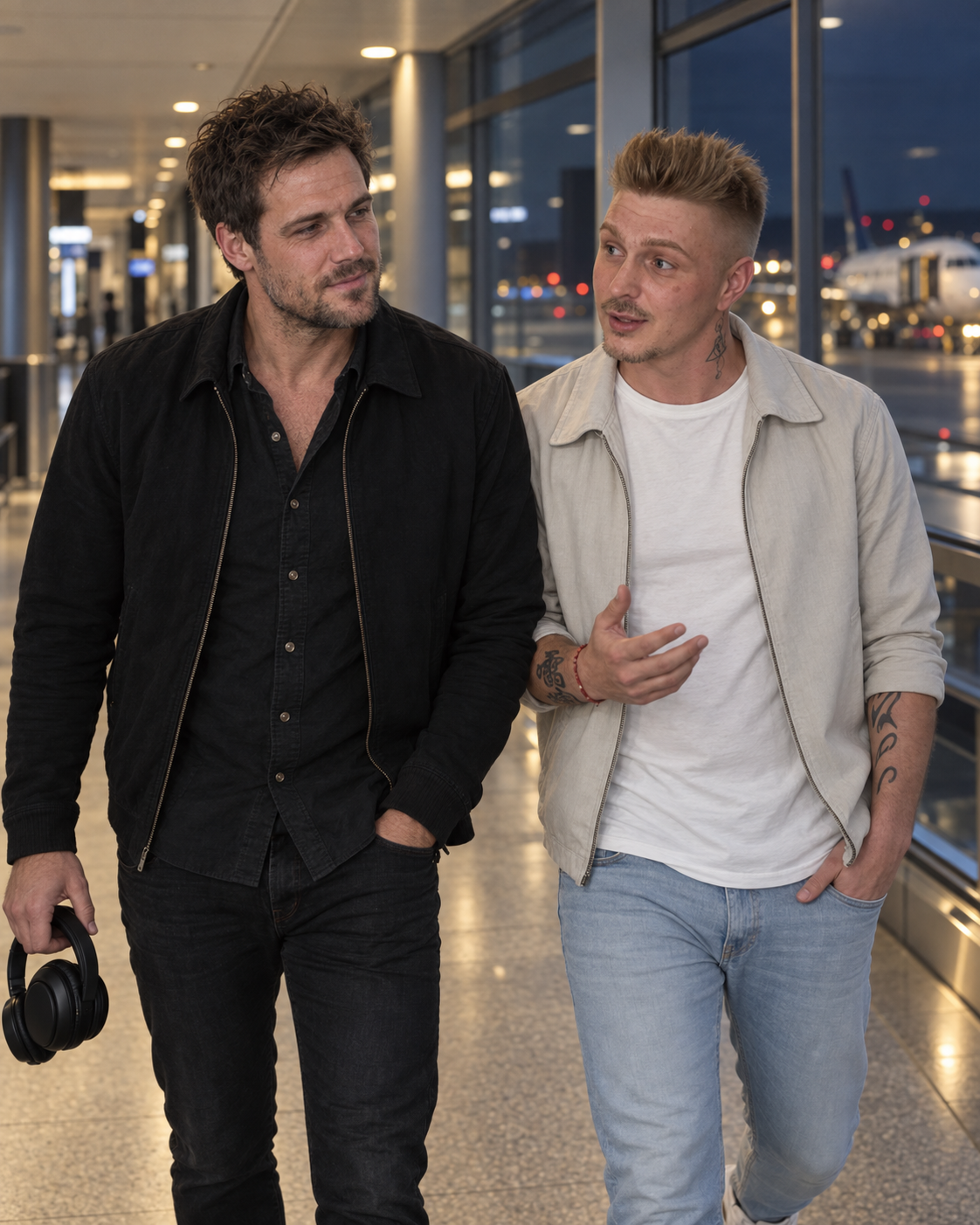 DJ Andy'K and Robert Zigller — studio & airport